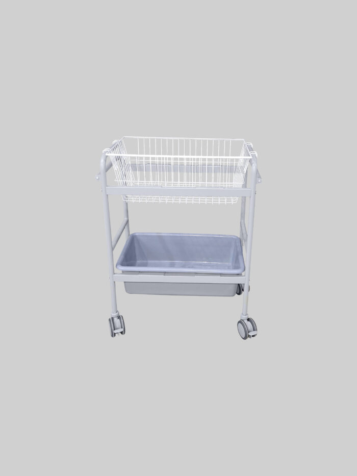 Plastic & wire basket trolley