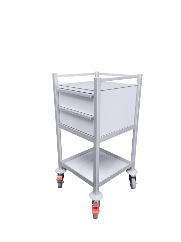 Multi-purpose medica trolley with 2 drawers