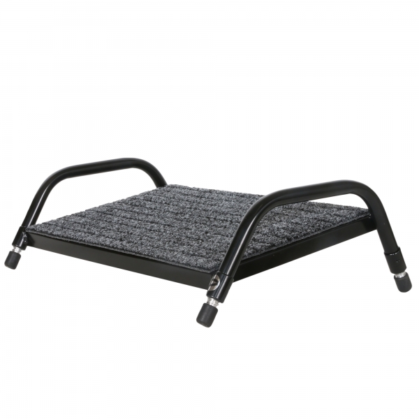 A02106 Footrest Small grey carpet, black frame