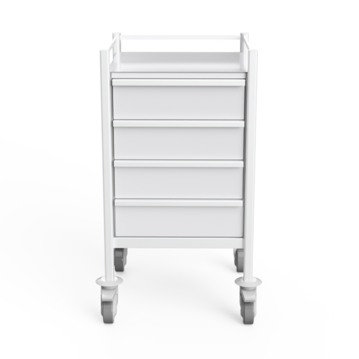 Multi-purpose medical trolley with four drawers