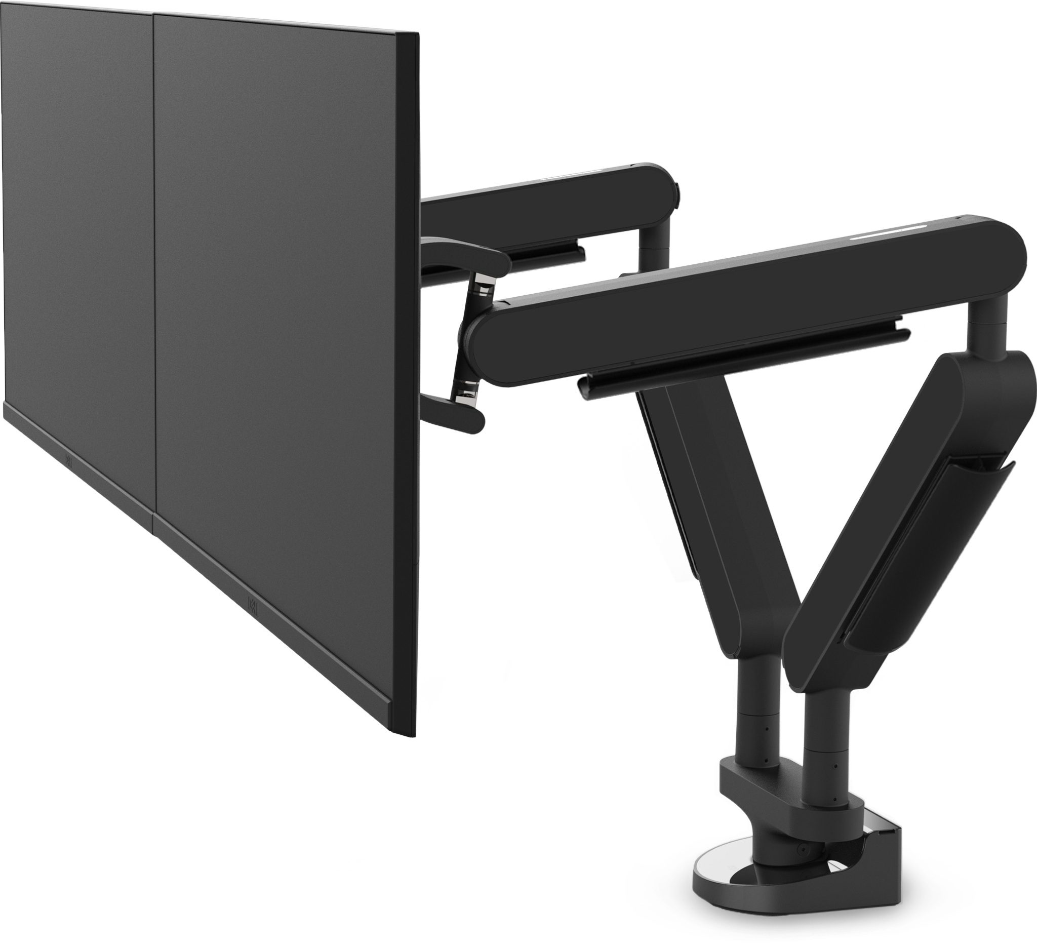 dual-monitor-arm-tasman-medical-trolleys